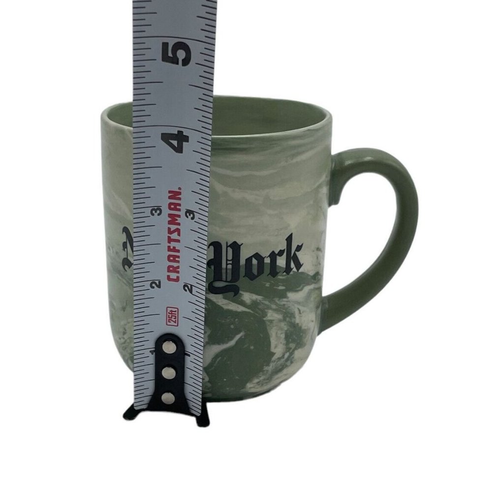 New York Times  Coffee Mug Green Marble Swirl, 12 Fluid Ounce - Picture 7 of 8